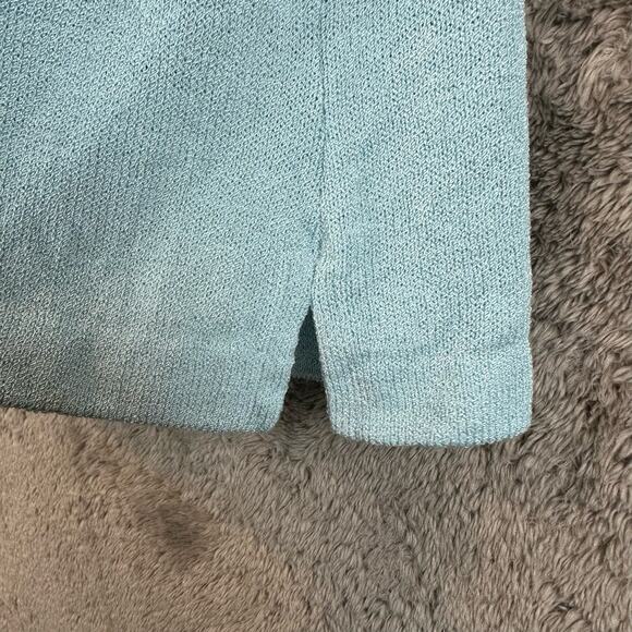St. John Santana Knit Shell Top Blue Sleeveless Sweater Tank S Small READ - Picture 5 of 10